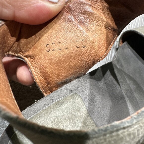 Taos Carousel 2 Grey Leather Wedge Open Toe Slingback Sandal Women’s 38 US 7-7.5 - Picture 8 of 8